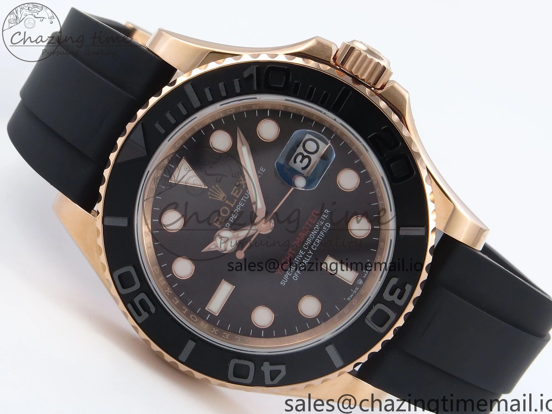 126655 A3235 Yacht-Master EWEF Dial Black 40mm on Best Strap Edition Oysterflex 0413